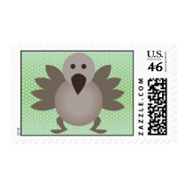 Green and Brown Turkey Postage postage