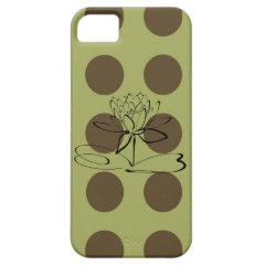 Green and Chocolate Brown Polka Dots iPhone 5 Case