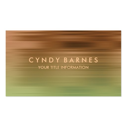 Green  and Copper Stripe Business Card