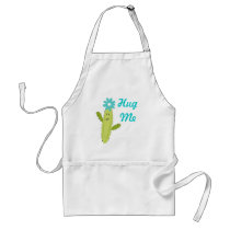 Green and Cyan - Hug Me Flower Cactus aprons