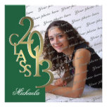 Green and Gold 2013 Photo Graduation Invitation