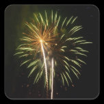 Green and Gold Fireworks Sticker