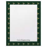 Green and Gold Holly Diamond Letterhead