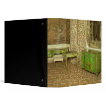 Green and gold lacquer furniture in the state vinyl binder