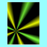 Green and Gold Lightbeams postcards