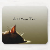 Green and Grey Cat Nap Mousepads