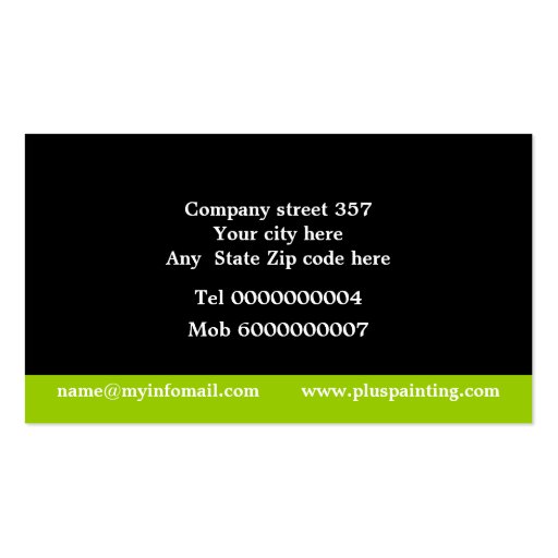 Green and grey crossed curved lines and circle business card templates (back side)