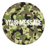 Green and Khaki Camouflage Sticker