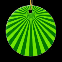 Green and Lime Funky Striped Abstract Art ornaments