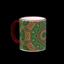 Green and Maroon Design Mug by NormaJean35 Green and Maroon Design Mug