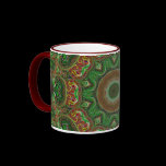 Green and Maroon Design Mug mugs