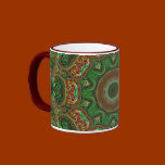 Green and Maroon Design Mug