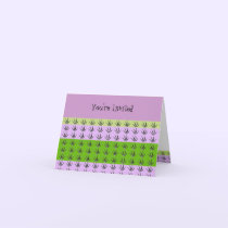 Green and Mauve Grass Invitation cards