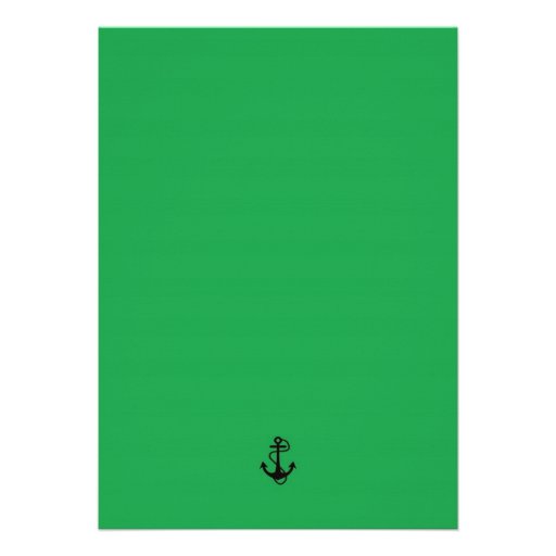 GREEN AND NAVY NAUTICAL INVITATION