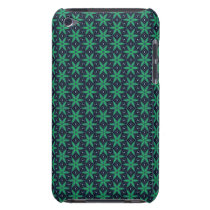 Green and Navy Star pattern iPod Touch case casemate cases