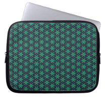 Green and Navy Star pattern laptop sleeve laptop sleeves