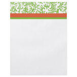 Green and Orange Floral Damask Pattern Custom Flyer