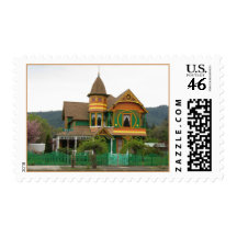 Green and Orange House Stamps