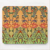 Green and Orange Musical Abstract mousepads