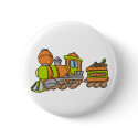 Green and Orange Train buttons by toddlersplace Green and Orange Train buttons