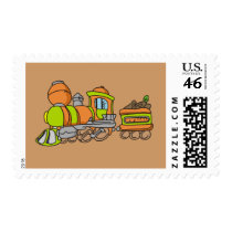 Green and Orange Train T-shirts and Gifts Postage