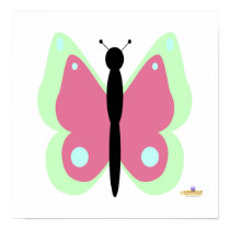 Green And Pink Butterfly posters