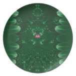 Green and Pink Dinner Plate