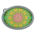 Green and Pink Kaleidoscope Belt Buckle belt buckles