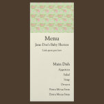 Green And Pink Paisley Menu Card rack cards