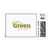 green and pink stamps
