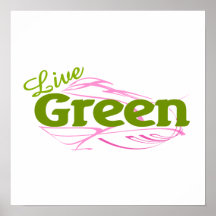 green and pink posters