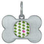 Green and Pink Turtle Pattern Pet Name Tag