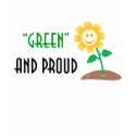 "Green and Proud" Ladies White Long Sleeve TShirt