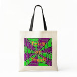 Green and Purple Spider Web Trick or Treat Bag