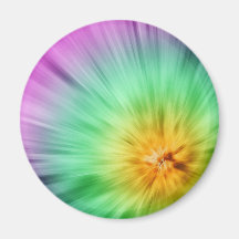 Green And Purple Tie Dye Magnet