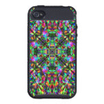 Green and Rainbow Mandala Pattern iPhone 4/4S Case