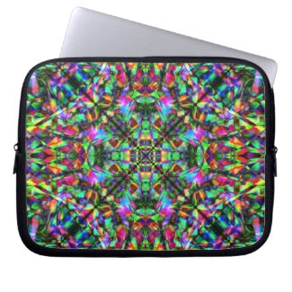 Green and Rainbow Mandala Pattern