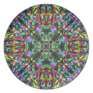 Green and Rainbow Mandala Pattern
