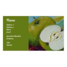 Green and Red Apples Fruit Business Cards