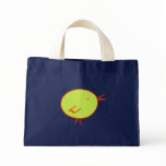 Green And Red Bird on Blue bags