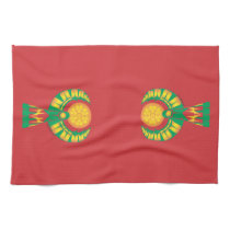 Green and Red Christmas Angel towel kitchen towels
