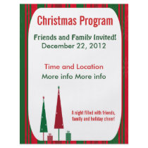 Green and Red Christmas Program Flyer by ZazzleFlyers Green and Red Christmas Program Flyer