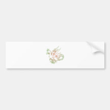 Green and Red Dragon Bumper Sticker