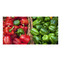 Green and red peppers photo cards by cunningeye Green and red peppers photo cards