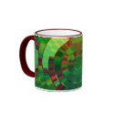 Green and Red Ripple - Mug