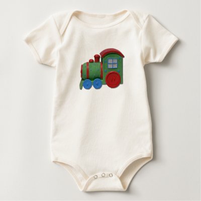 Green and Red Toy Train Shirt by dduhaime55