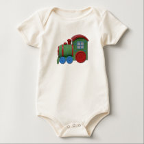 Green and Red Toy Train Shirt