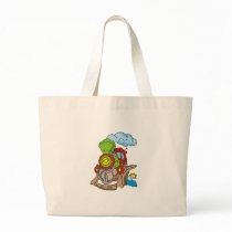 Green and Red Train Canvas Bag