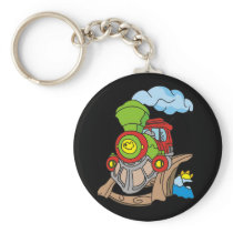 Green and Red Train Tshirts and Gifts Key Chains