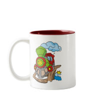 Green and Red Train Tshirts and Gifts Coffee Mugs